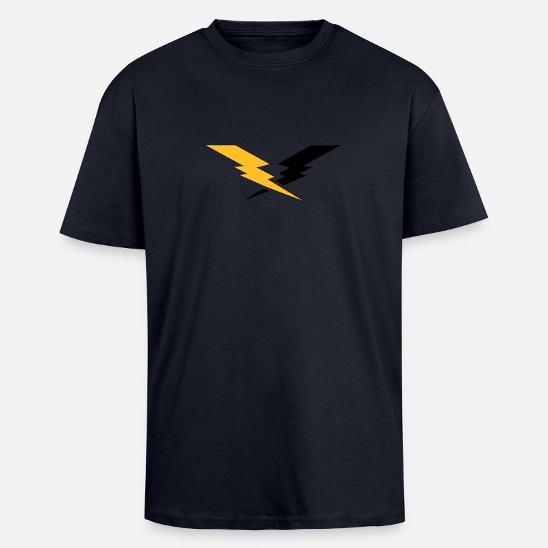 Lightning - Unisex Oversized Heavyweight T-shirt - french navy
