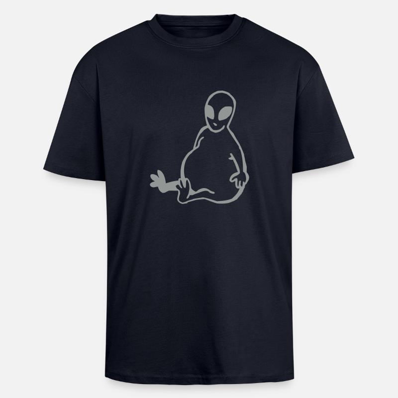 Dicker Alien - Oversized Heavyweight Unisex T-Shirt - French Navy