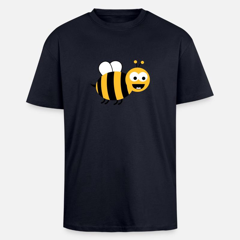 Funny Sweet Bee - T-shirt unisexe oversize épais - bleu marine