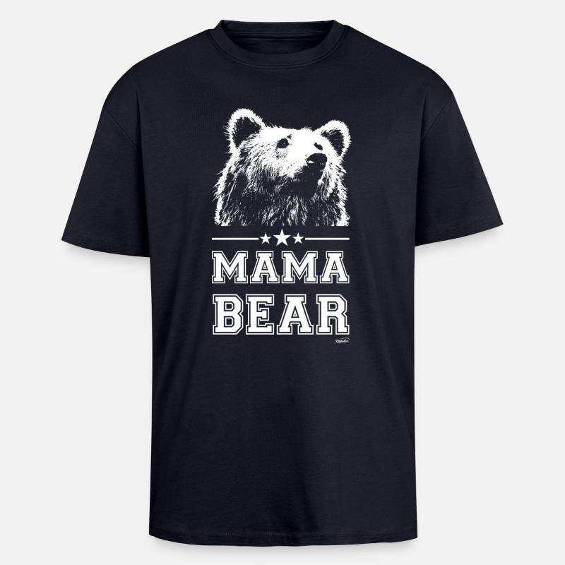 Mama Bear - Unisex Oversized Heavyweight T-shirt - french navy