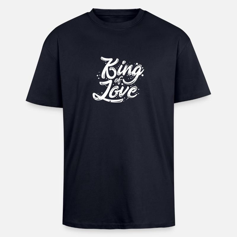 LE ROI DE L'AMOUR - T-shirt unisexe oversize épais - bleu marine