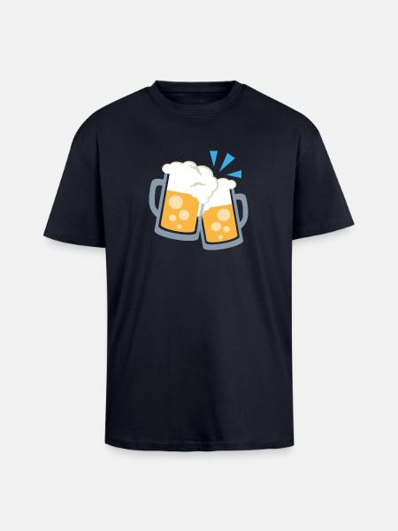 bier krüge - Oversized Heavyweight Unisex T-Shirt - French Navy