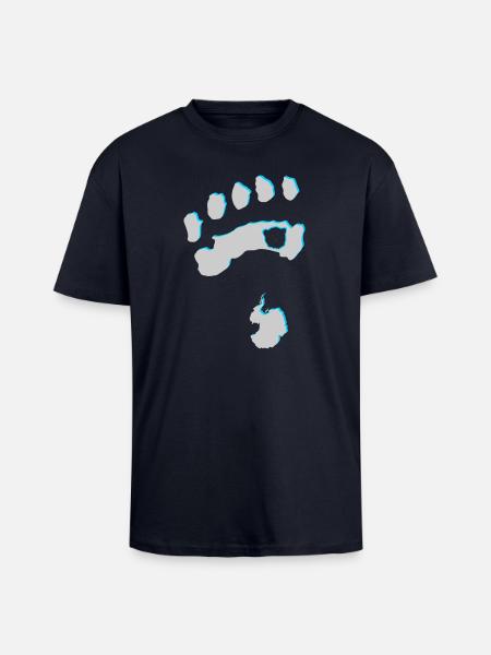 Eisbär 8 - Oversized Heavyweight Unisex T-Shirt - French Navy