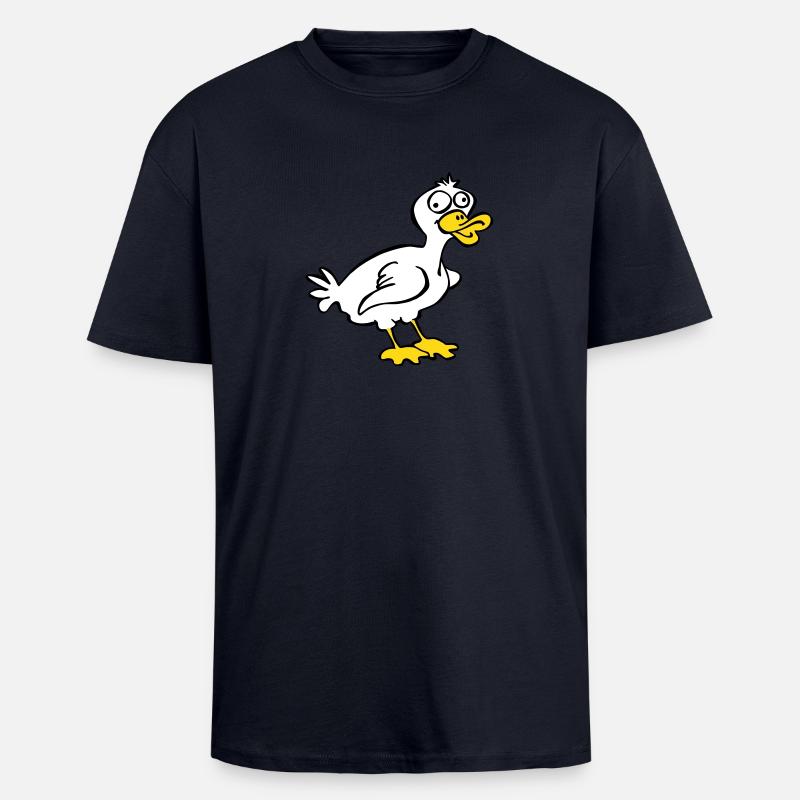 Doofe Ente - Oversized Heavyweight Unisex T-Shirt - French Navy