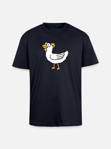 chicken - Unisex Oversized Heavyweight T-shirt - french navy