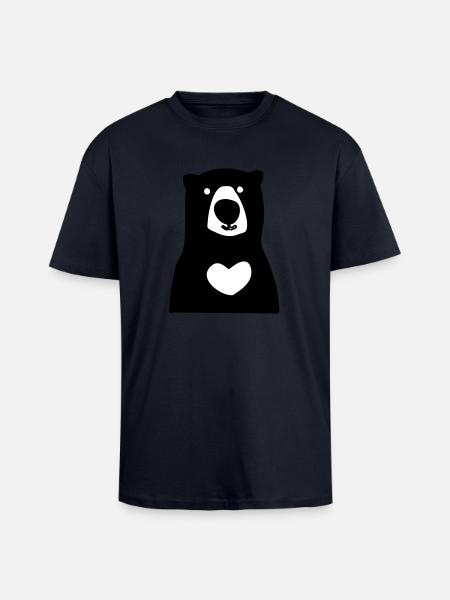 bear - Unisex Oversized Heavyweight T-shirt - french navy