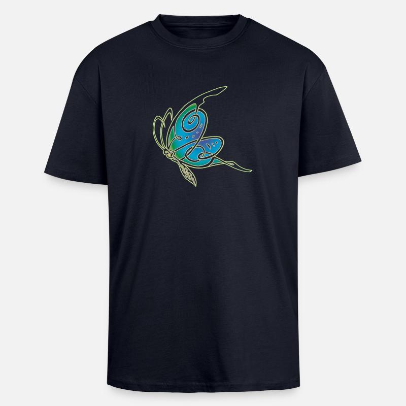 celtic butterfly - Unisex Oversized Heavyweight T-shirt - french navy