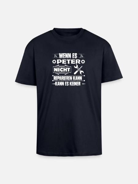 Peter - Handwerker Tshirt - Oversized Heavyweight Unisex T-Shirt - French Navy