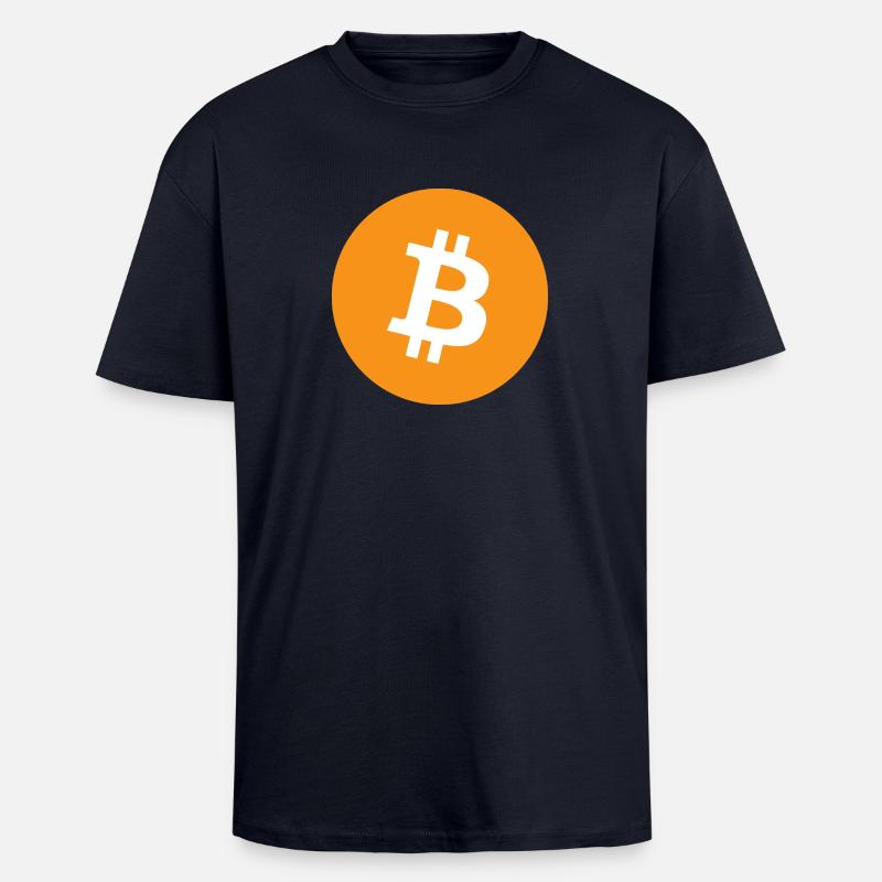 Bitcoin - T-shirt unisexe oversize épais - bleu marine