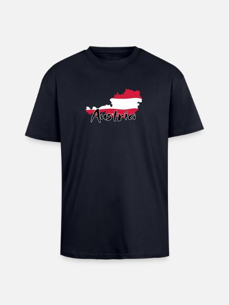 Austria - Unisex Oversized Heavyweight T-shirt - french navy