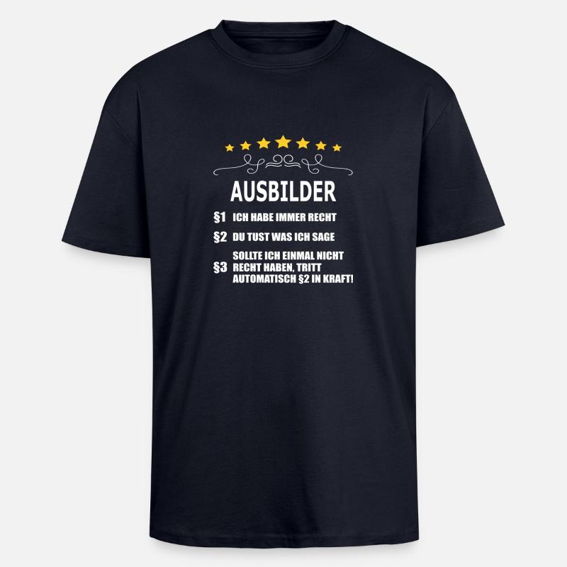 AUSBILDER - Oversized Heavyweight Unisex T-Shirt - French Navy