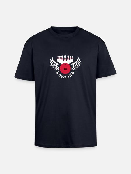 bowling_club_b_3c - Oversized Heavyweight Unisex T-Shirt - French Navy