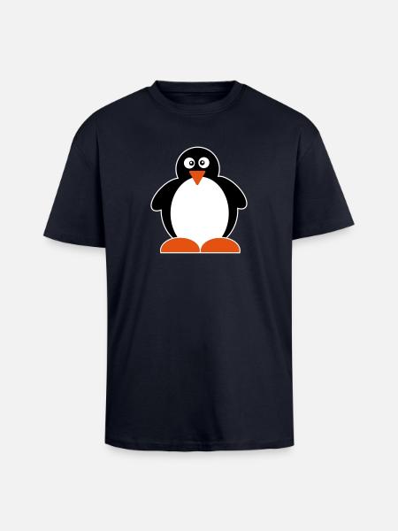 Penguin - Unisex Oversized Heavyweight T-shirt - french navy