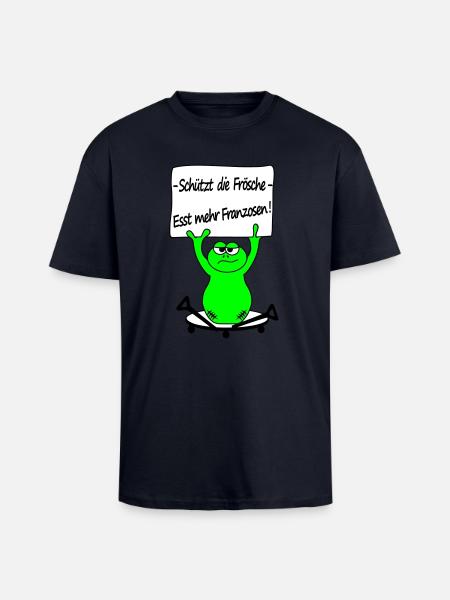 Froggy - Oversized Heavyweight Unisex T-Shirt - French Navy