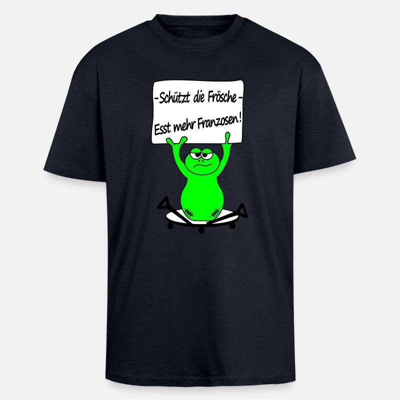 Froggy - Oversized Heavyweight Unisex T-Shirt - French Navy
