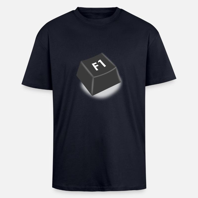 f1 help button - Unisex Oversized Heavyweight T-shirt - french navy