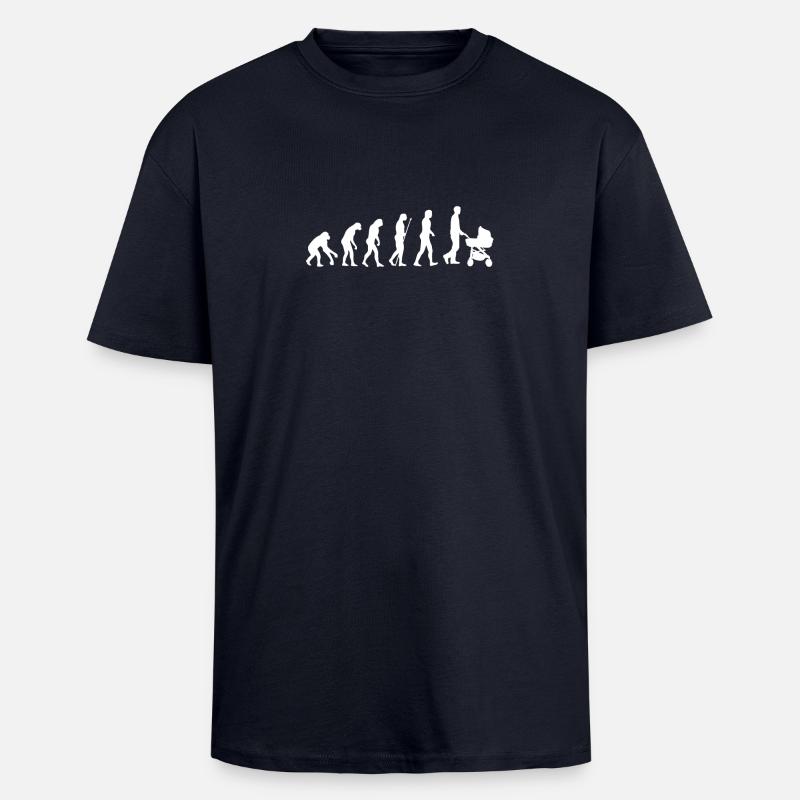 Evolution dad - Unisex Oversized Heavyweight T-shirt - french navy