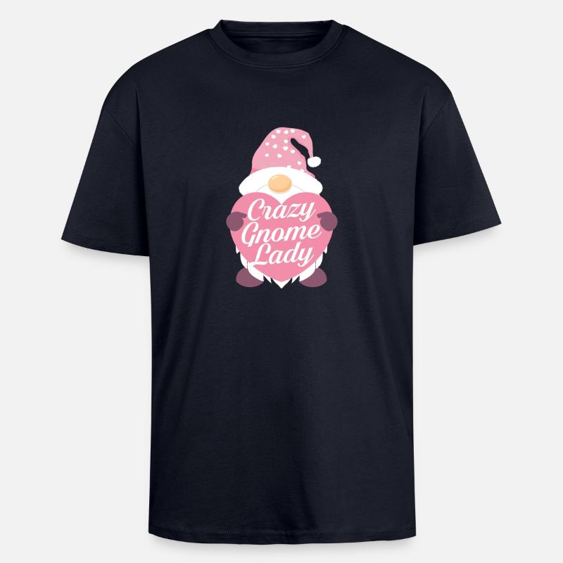 Dame Gnome folle - T-shirt unisexe oversize épais - bleu marine