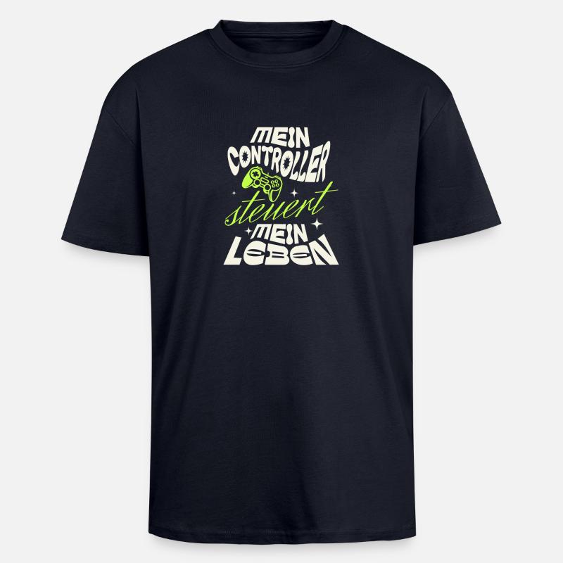 Mein Controller steuert mein Leben - Oversized Heavyweight Unisex T-Shirt - French Navy
