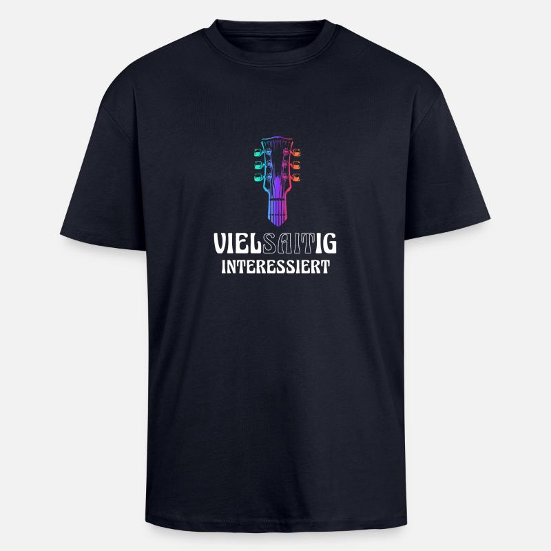 Guitar multi-stringed interested - Unisex Oversized Heavyweight T-shirt - french navy