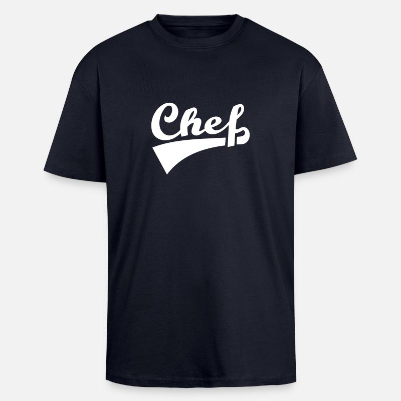 Chef - Oversized Heavyweight Unisex T-Shirt - French Navy