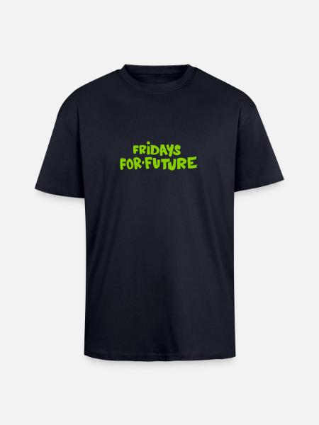 Fridays for Future - Oversized Heavyweight Unisex T-Shirt - French Navy