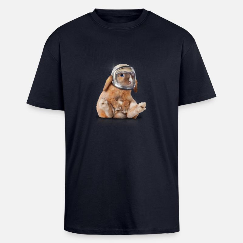 Spacerabbit - Oversized Heavyweight Unisex T-Shirt - French Navy