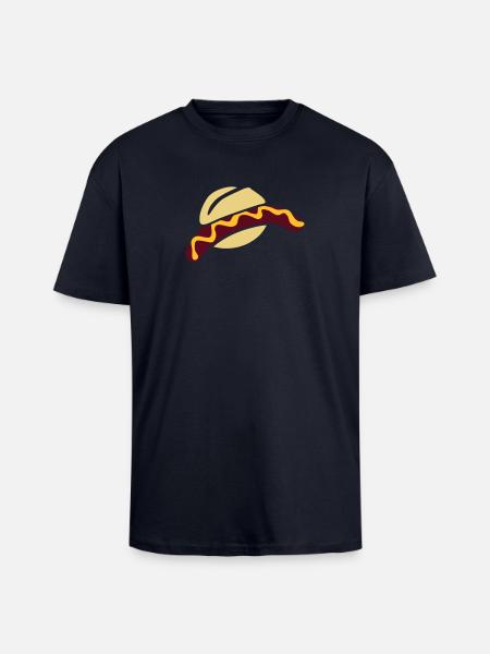 Saucisse - T-shirt unisexe oversize épais - bleu marine