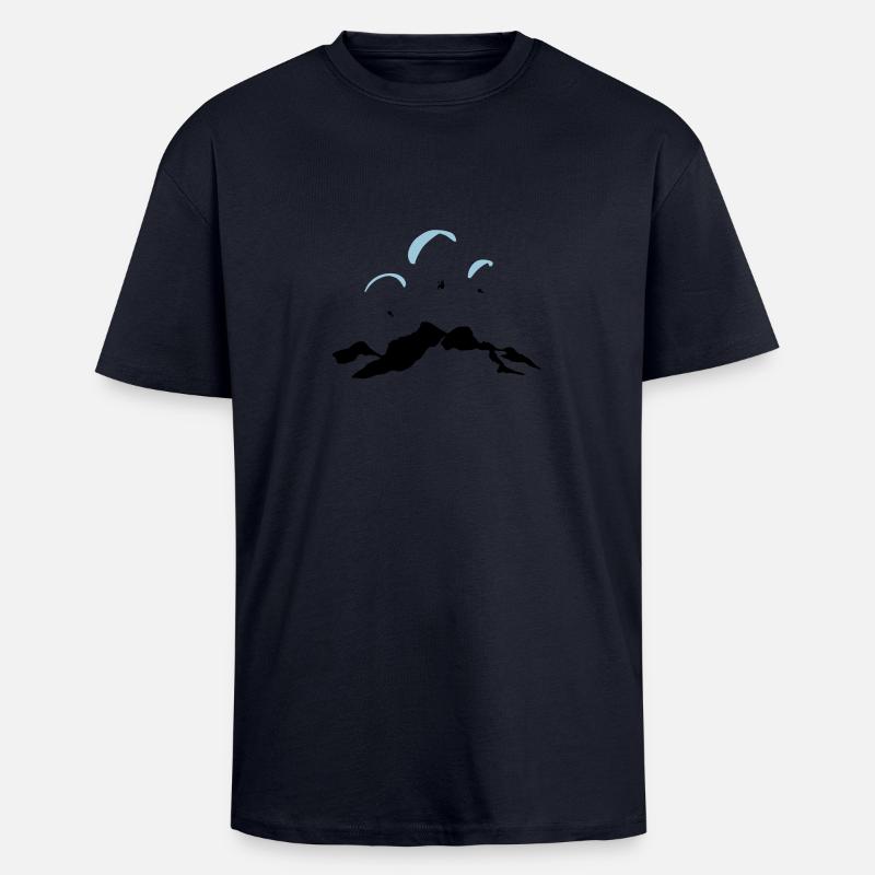 Parapente Tennengebirge Werfenweng - T-shirt unisexe oversize épais - bleu marine