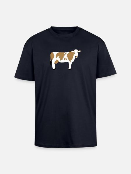 Cow 3 - Unisex Oversized Heavyweight T-shirt - french navy