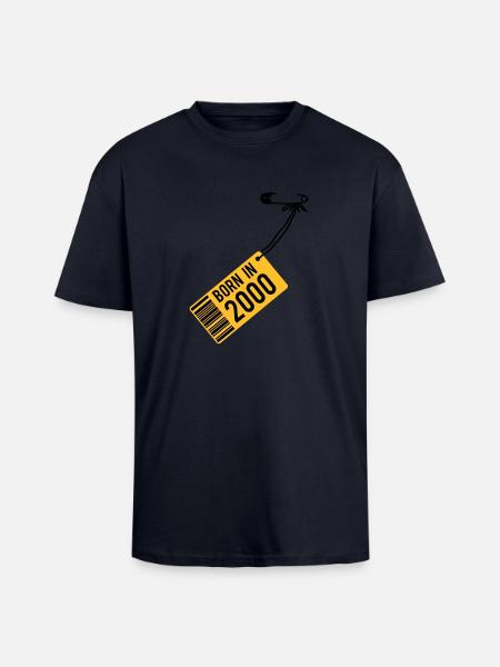 Birthday - Born in 2000 - Unisex Oversized Heavyweight T-shirt - french navy