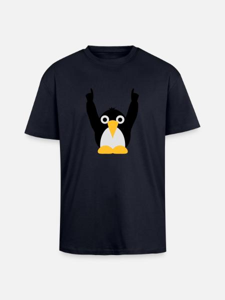 party_pinguine_f3 - Unisex Oversized Heavyweight T-shirt - french navy