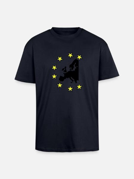 europa - Oversized Heavyweight Unisex T-Shirt - French Navy