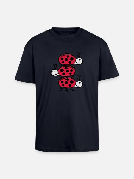 Marienkäfer Turm - Oversized Heavyweight Unisex T-Shirt - French Navy