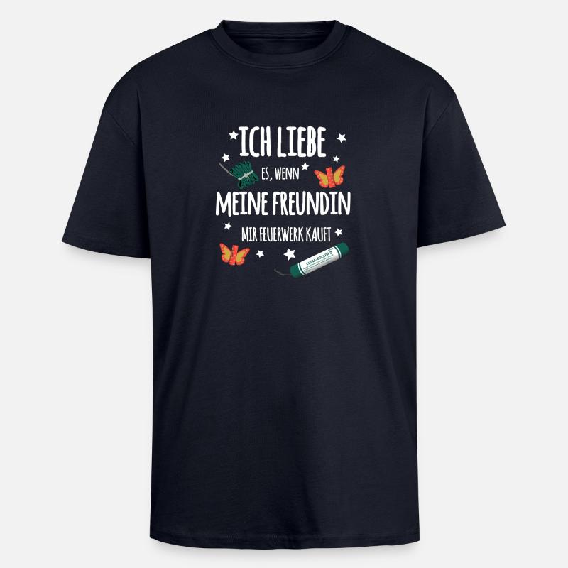 Pyro Partnerschaft - Oversized Heavyweight Unisex T-Shirt - French Navy