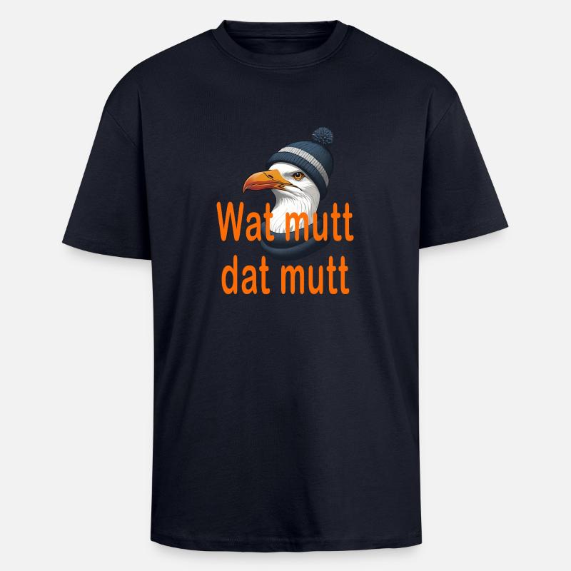 Wat mutt dat mutt - Oversized Heavyweight Unisex T-Shirt - French Navy