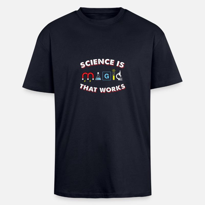 Science / Geek / Gift - Unisex Oversized Heavyweight T-shirt - french navy