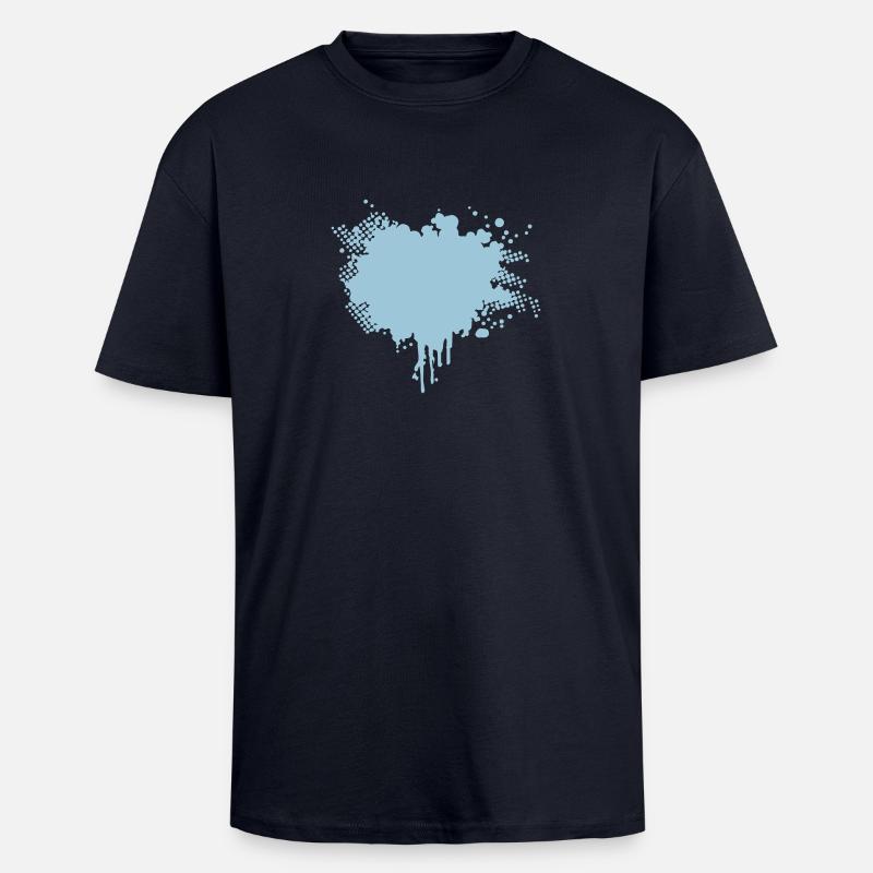 splatter - Oversized Heavyweight Unisex T-Shirt - French Navy