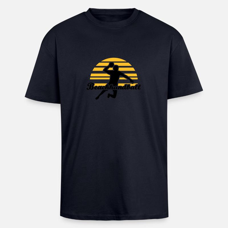 Beachhandball - T-shirt unisexe oversize épais - bleu marine