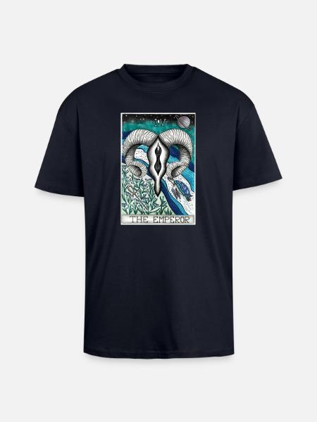 The Emperor - Unisex Oversized Heavyweight T-shirt - french navy