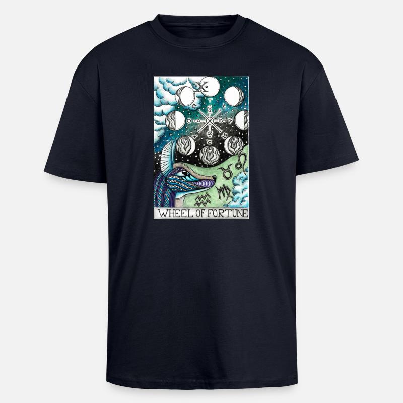 Roue de la Fortune - T-shirt unisexe oversize épais - bleu marine