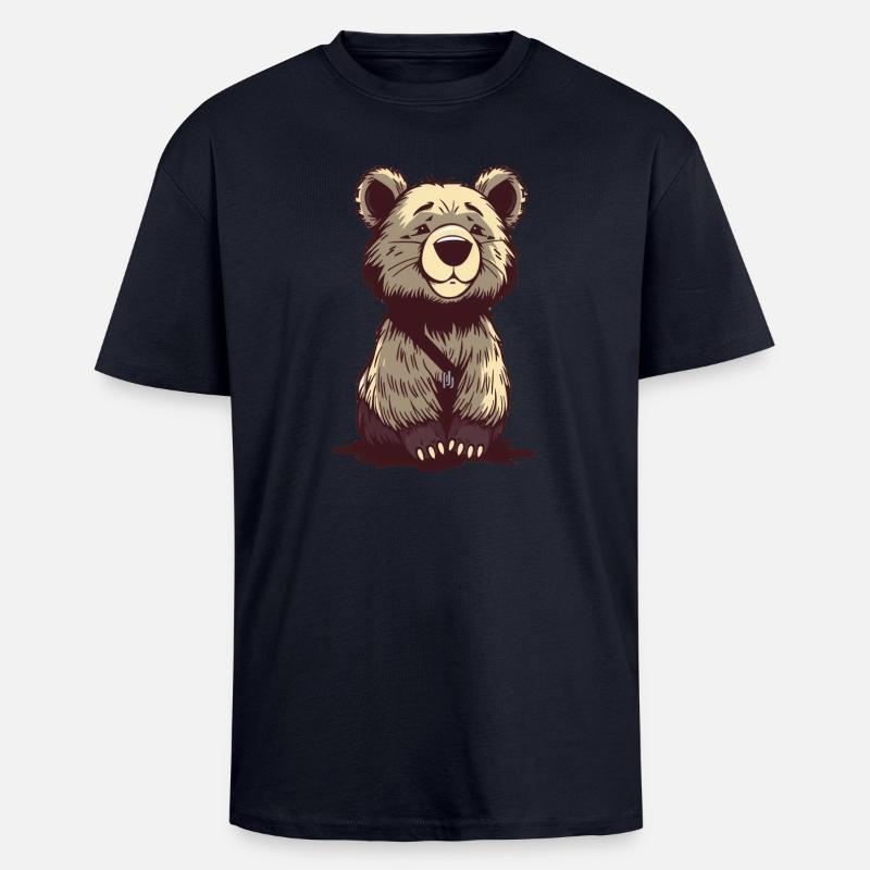 Bär Bärchen T-shirt Geschenk - Oversized Heavyweight Unisex T-Shirt - French Navy