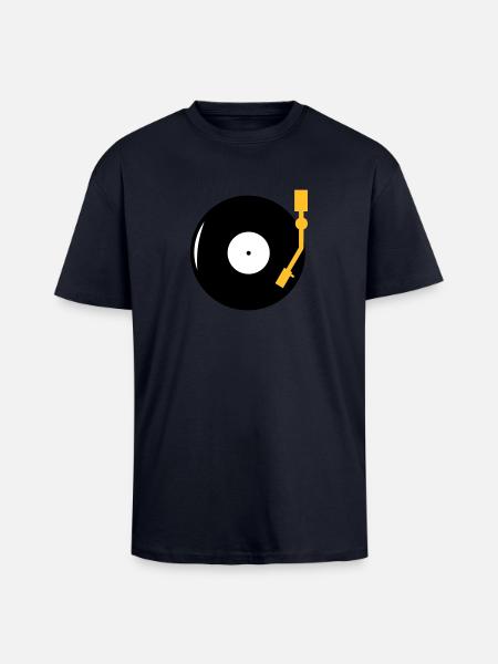 LP - DJ - Turntable - Unisex Oversized Heavyweight T-shirt - french navy