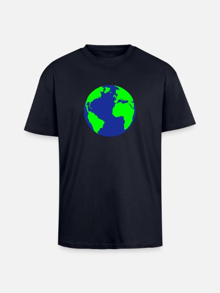 earth, world - Unisex Oversized Heavyweight T-shirt - french navy