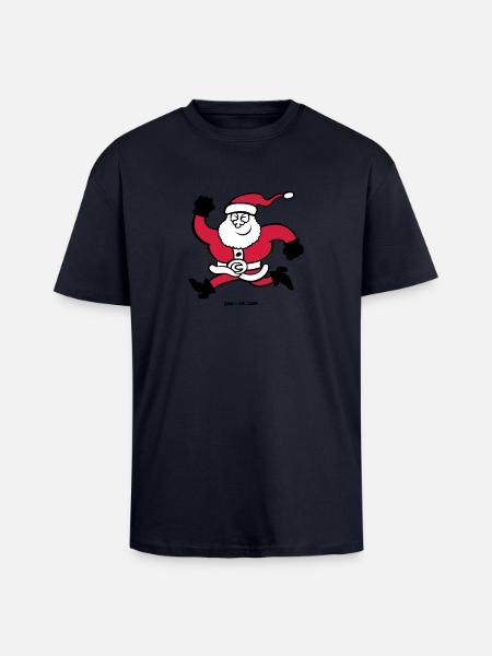 Exécution de Père Noël - T-shirt unisexe oversize épais - bleu marine