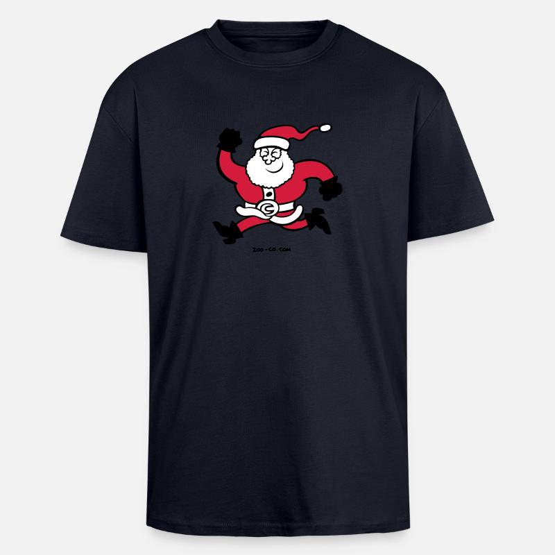 Exécution de Père Noël - T-shirt unisexe oversize épais - bleu marine