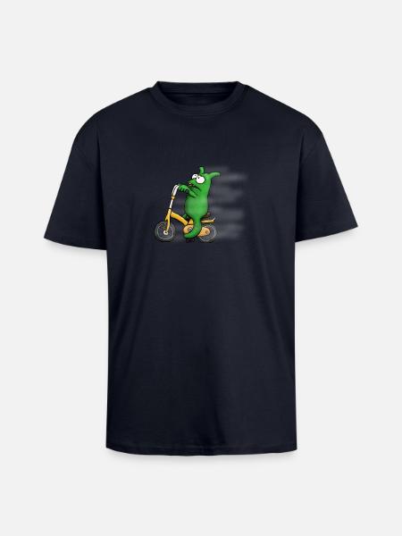 Biker Kobold - Oversized Heavyweight Unisex T-Shirt - French Navy