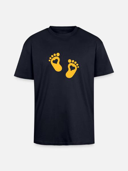 babyfeets - Oversized Heavyweight Unisex T-Shirt - French Navy