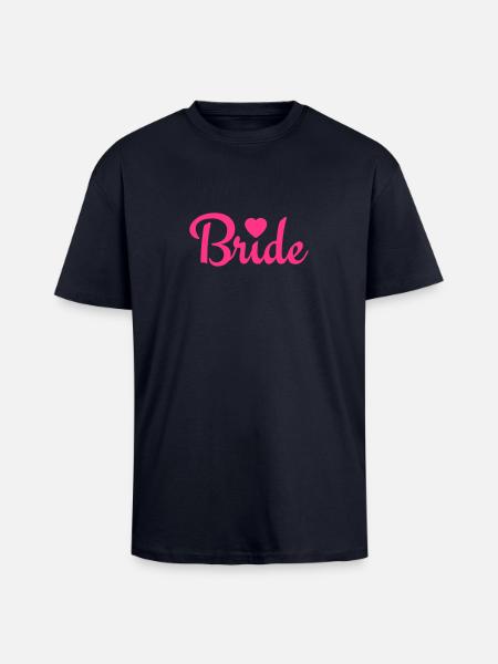 bride with heart 1c - Unisex Oversized Heavyweight T-shirt - french navy