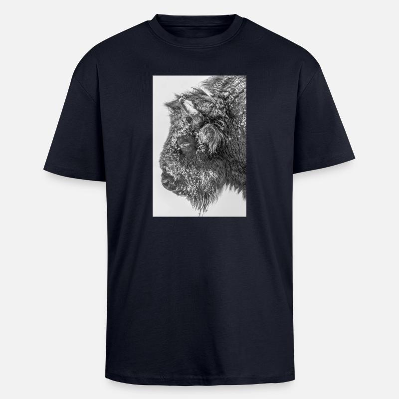 Wisent bw D4N3127 - Oversized Heavyweight Unisex T-Shirt - French Navy